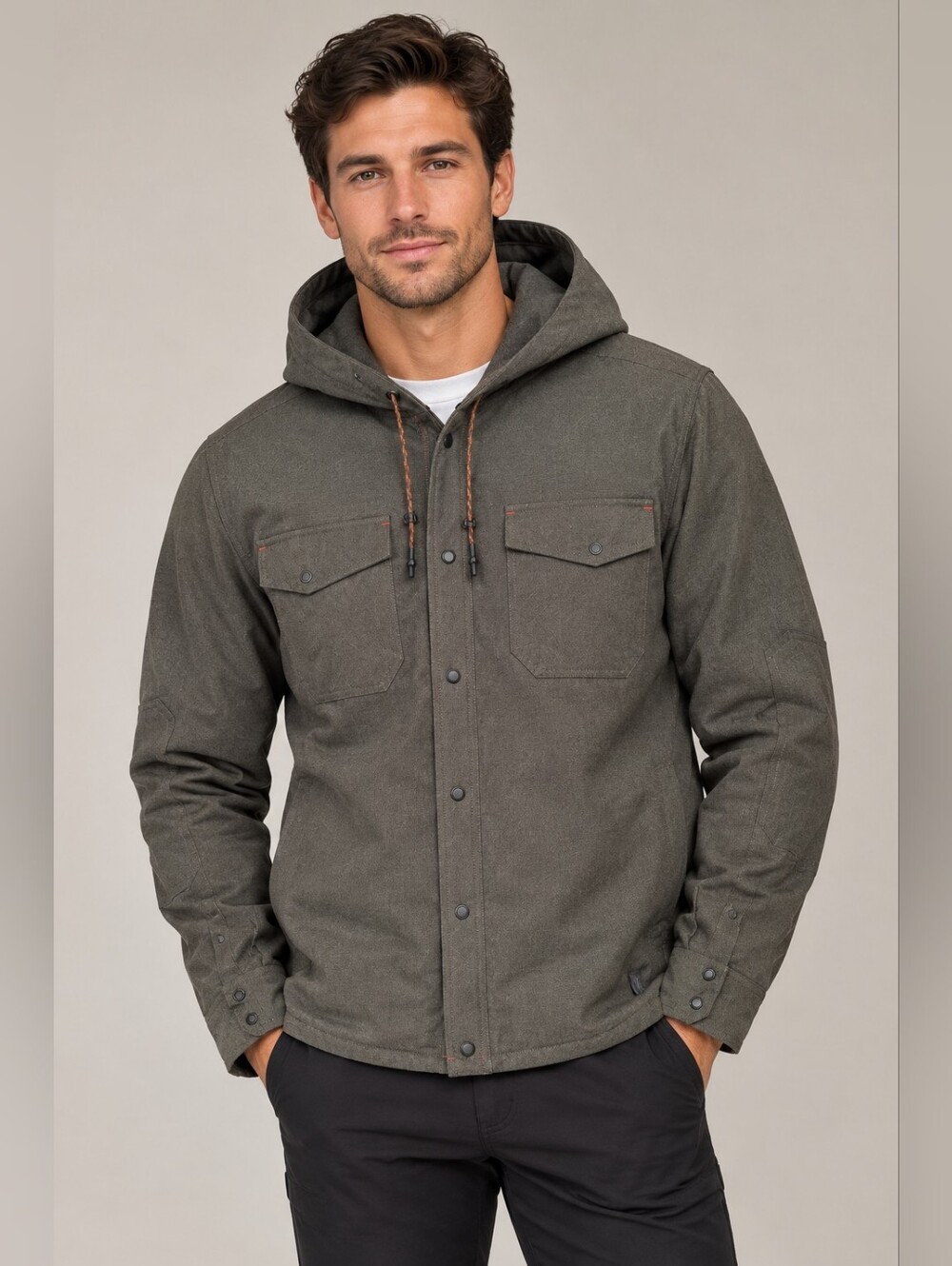 L.L. Bean XL Katahdin Performance Hooded Flannel Shirt